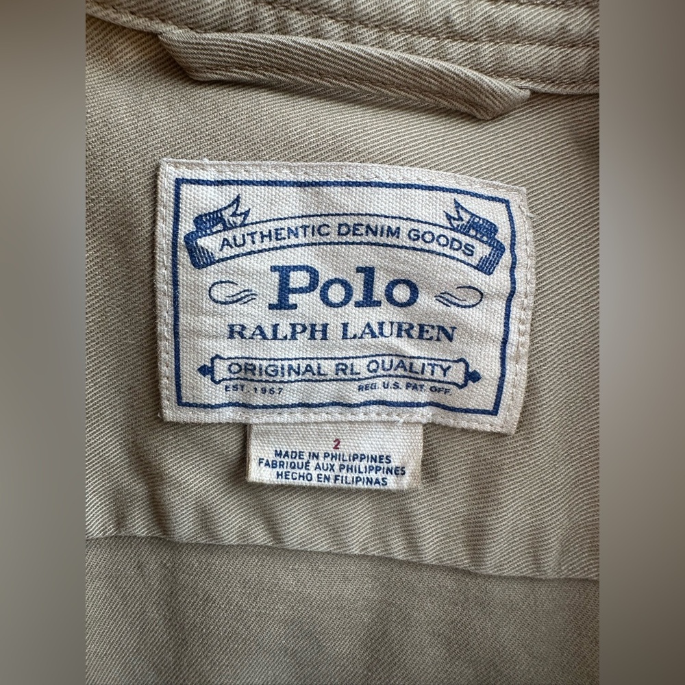Polo Ralph Lauren NWOT Tan Cotton Twill Belted Utility Jumpsuit (Size 2) - Picture 7 of 7